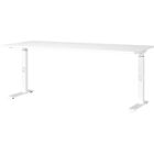 GERMANIA Mailand Höhenverstellbarer Schreibtisch - Weiß, Rechteck, 180x80cm