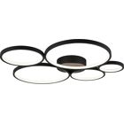 Trio Lighting Rondo Modern 49W LED Halb Flush Licht Schwarz Matt 3000K - LED Deckenleuchte