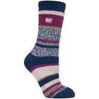 Heat Holders Damen Muster Thermosocken - Blau/Navy UK 4-6.5 - Winter Warm