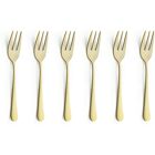 Amefa Austin 6-teiliges Dessertgabel-Set in Gold-Matt