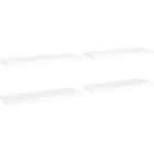 vidaXL 4x Floating Wall Shelves White 80x23.5x3.8 cm MDF Display Rack