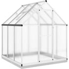 vidaXL szklarnia z podstawą srebrna 169x169x202 cm - Szklarnia
