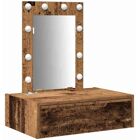 vidaXL Bois Ancien Bois 60 x 40 x 70 cm Miroir Coiffeuse Marron - Miroir Coiffeuse
