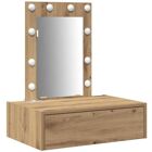 vidaXL Unité de Vanity Bois de Chêne Melaminé 60 x 40 x 70 cm Marron - Vanity Unit