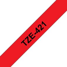 Brother TZE-421 Laminationsbånd - Rød, 9mm x 8m