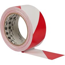 3M Varnings- och markeringstejp - Röd/Vit, 50mm x 33m