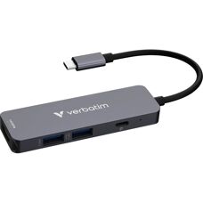Verbatim USB Hub 32155 - Multiport Docking Station, Grå