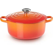 Le Creuset Signature 3.3L Naranja Cazuela de Hierro Fundido - Esencial de Cocina