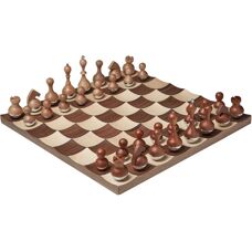 Scacchi Wobble noce e acero - Gioco di movimento in legno