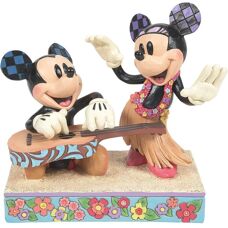 Disney Traditions Mickey Mouse E Minnie Hawaii Figures