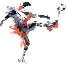 Sticker da Parete Calcio Room Mates - 22 Adesivi - 45.7x101.6cm