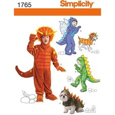 Simplicity Modell 1765 Kostymmall - Dinosaurie & Drake