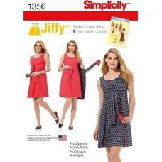 Patron Simplicity 1356 - Robe drapée réversible - Publicité