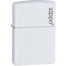 Zippo White Matte Lighter - Windproof, Refillable, Genuine