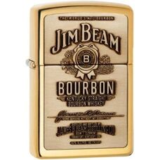 Zippo Jim Beam Full Label Chrome Lighter - Windproof