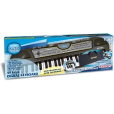 Teclado digital Bontempi - 49 teclas, multicolor, con bolsa