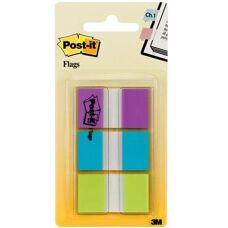 Bandierine Post-It Viola Blu Verde - 2.5 cm di Larghezza, 60 Fogli - Bandierine