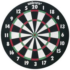 Unicorn 79085 Dartboard - Papier beidseitig spielbar