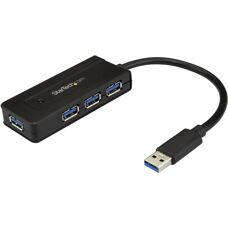 StarTech.com USB-hubb 4 portar Bärbar Svart - USB-hubb