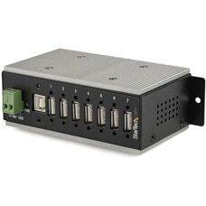 StarTech.com Industriell USB-hubb - 7 portar - Svart