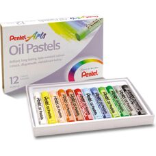 Pentel - PHN-12 - Multicolore - 12 pcs - Pastels à l'huile - Publicité