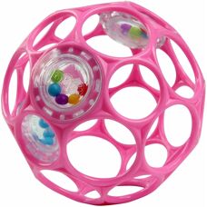 Hochet Rose Oball - Jouet Bébé pour Nouveau-Nés - Motricité Fine