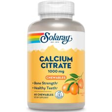 Solaray Citrato di Calcio 1000 Mg - 60 Masticabili Arancioni