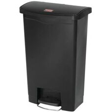 Rubbermaid Pedalbak - 50L, Zwart, Stilvolle Sluiting