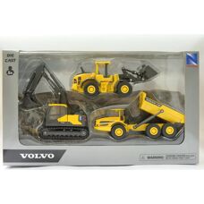 New Ray Volvo-Set 3 Mini-Baumaschinen - Spielzeugauto
