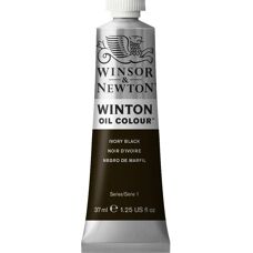 Winsor & Newton Winton Olieverf - Zwart, Ivoor - 37ml
