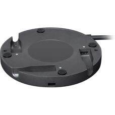 Logitech Rally Mic Pod Hub - Mikrofoniliitäntäadapteri - Musta
