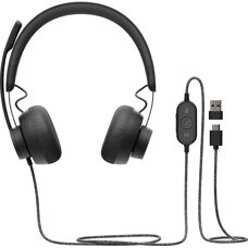 Logitech Modèle 989-000982 Adaptateur USB-C à USB-A - Graphite - Pour Zone Wired Headset