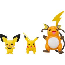 BEM'S Pichu Pikachu Raichu Multipack - Figura akcji - Pokémon
