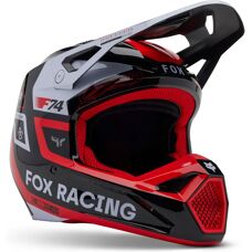 Casco Fox V1 Race Spec - Giovani, Rosso Fluorescente