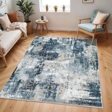 Surya Abstract Blue Rug - Indoor Modern Pattern 200x275cm