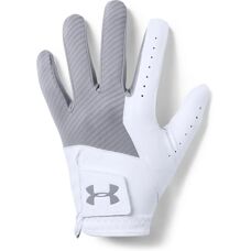 Under Armour Unisex Medal Golf Glove - Max Comfort, White/Grey, M