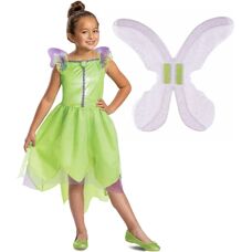 Disney Tinker Bell Child Costume - Green & Purple - 3-4 yrs