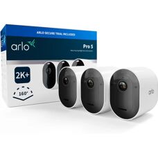 Arlo Pro 5 2K+ Sicherheitskamera - Wetterfest, 3er Set