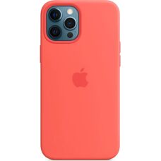 Coque en silicone Apple avec MagSafe (iPhone 12 Pro Max) - Agrumes roses