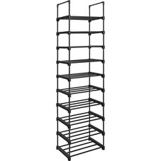 Černá botník SONGMICS 45x30x174 cm s 10 policemi