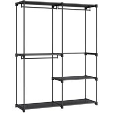SONGMICS RYG025B02 Kleiderschrank - 3 Hängefächer, Stahl & Kunststoff, 43x138x182cm