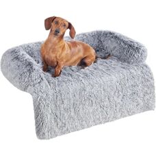 Feandrea Dog Sofa Bed - Grey Ombré - Removable Cover