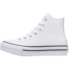 Converse Leren Chuck Taylor All Star Platform Kinderen - wit/wit/zwart