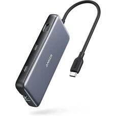 Anker PowerExpand 8-en-1 Hub USB C - Hub USB C, PowerExpand 8-en-1 Adaptateur, avec 100W Power Delivery, HDMI 4K 60Hz, USB C et 2 USB A, Ethernet - Publicité