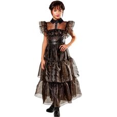 My Other Me Wednesday Addams Dress Costume - Child 9-10 yrs