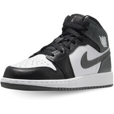 Nike Air Jordan 1 Mid Noir/Gris Fer - Baskets