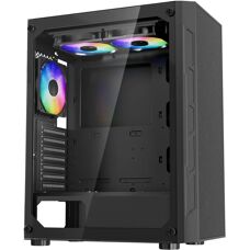 Succebuy Case da gioco PC con vetro temperato ad alto flusso d'aria - Mid-Tower