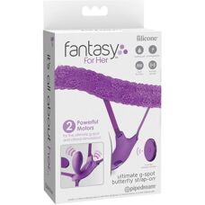 Pipedreams Violet G-Spot Butterfly Vibrator - Strap-on, Remote