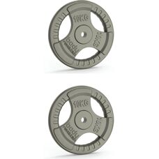 Body Revolution 30098 - 3 Grip 10kg Cast Iron Weights - Weights