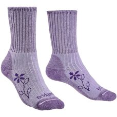 Bridgedale Womens Midweight Merino Comfort Walking Hiking Boot Socks - Violet